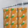 Bright Orange Shower Curtain With Green Leaves Pattern Decorative Waterproof Fabric Bathroom Accessories For Home Decoration (18