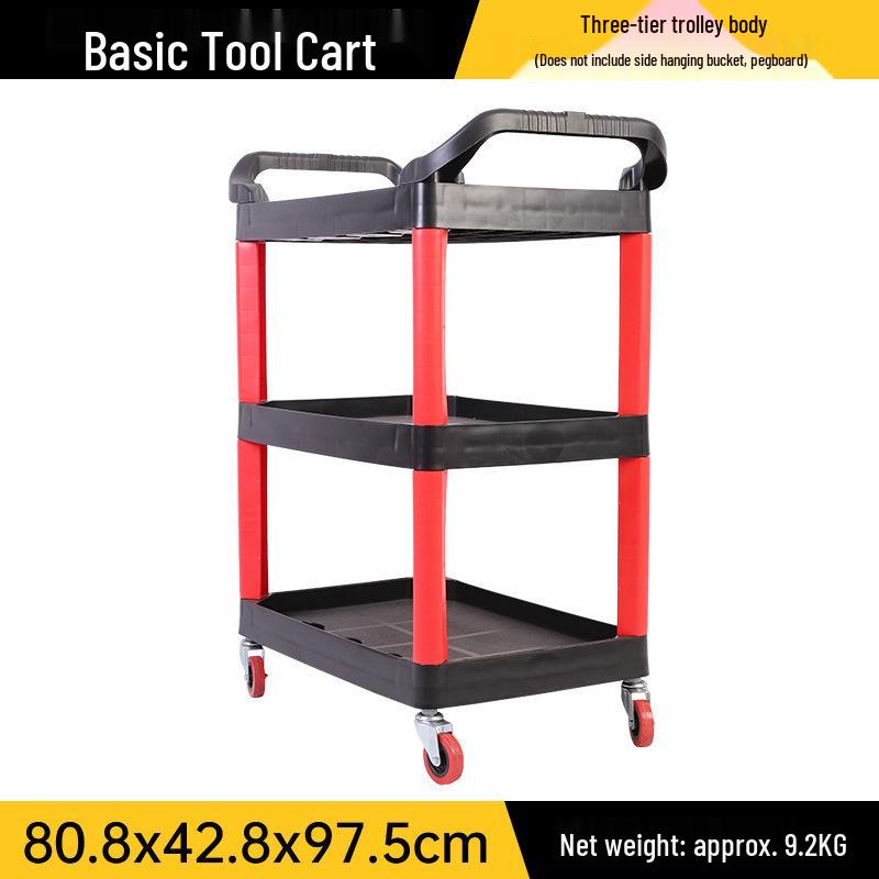 

Портативная трехъярусная тележка для инструментов для детейлинга автомобилей и парикмахерских Tool Cart
