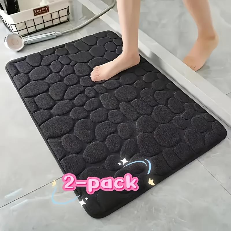 Ultra-Soft Coral Fleece Bathroom Mat,Machine Washable,Thick Coral Fleece, Low Pile, Rectangular, Suitable for Bathroom Entrance.