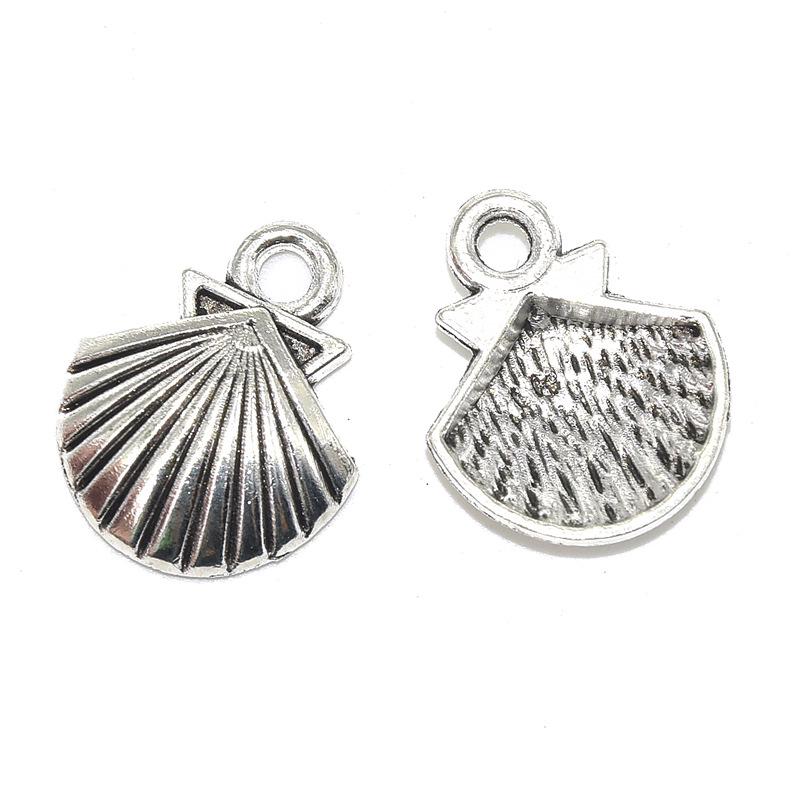 Set de 18 bijuterii din aliaj cu design de viață marină, realizate manual: Pandantive din scoici și scoici pentru brățări, coliere și cercei