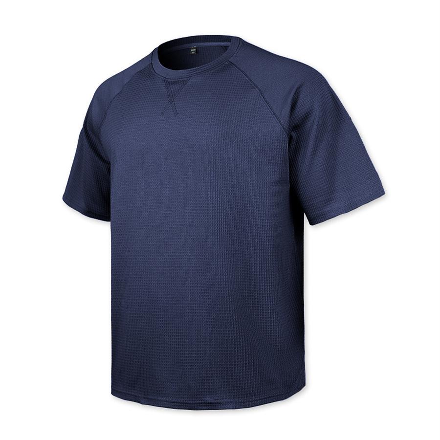 Herren Casual T-Shirt Waffelstrick Lockerer Schnitt T-Shirts für Mann Einfarbige Kurzarm-T-Shirts Übergroßer Schnitt Strukturierter Stoff Rundhalsausschnitt