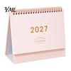 Small Desk Planner 2027 Calendar, Standing Flip Desktop Minimalist Gold Foil Cover Monthly Organizer for Planner, Thick Paper Note Taking, Office Home