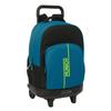 School Rucksack with Wheels Land Black Green 33 X 45 X 22 Cm