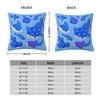 Polka Dot Whale Shark Square Pillowcase Polyester Linen Velvet Pattern Zip Decorative Throw Pillow Case Home Cushion Cover