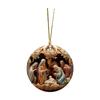 Painted Jesus Nativity Christmas Tree Pendant 2d Acrylic Keepsake Religious Ornament Creative Decoration Prayer Xmas Party