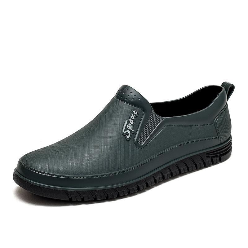 

Мужская водонепроницаемая обувь Four Seasons Low Top, модная обувь для взрослых, нескользящая и износостойкая верхняя одежда для кухни, пластиковая обувь 44