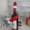 Christmas Creative Household Items Non-woven Scarf Hat Wine Bottle Decoration Christmas Wine Bottle Set Decoration