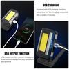 Super Helle Arbeitsleuchte COB LED Werkstatt Arbeitslampe USB Wiederaufladbare Taschenlampe Tragbare Taschenlampe mit Halterungen