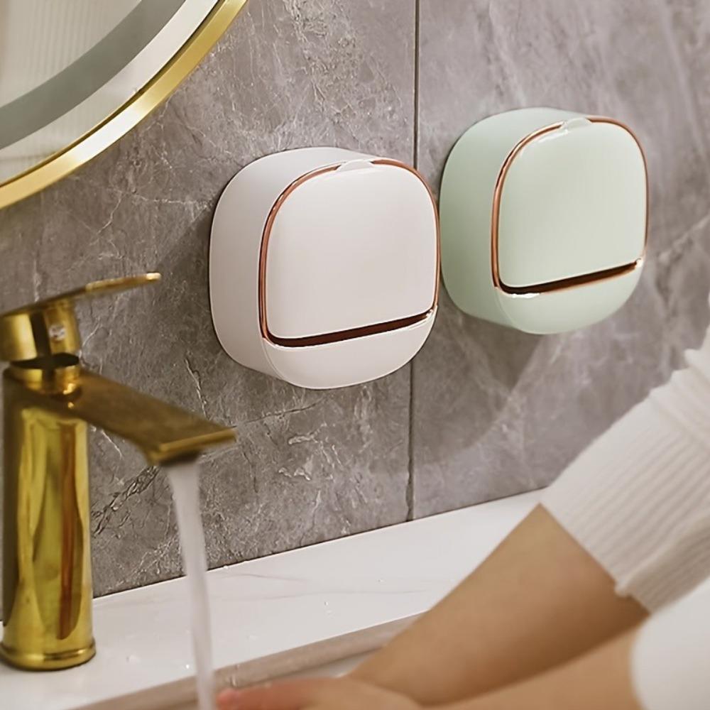 Soap Holder Dish Shower, Bar Soap Holder with Drainage, Self Draining Soap Holder, Wall Mounted Soap Box Tray Container for Bathroom