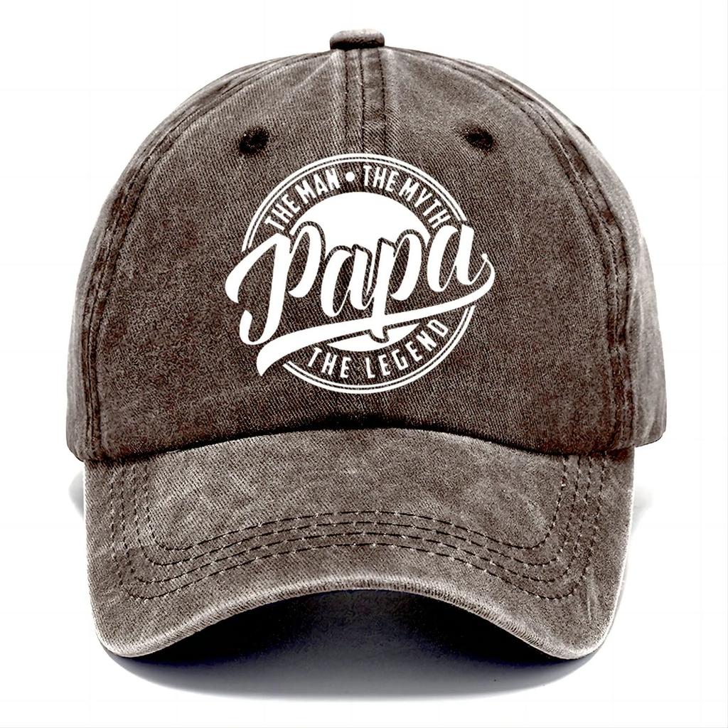 Printed Logo Baseball Cap Papa Washed Old Cap Outdoor Sports Sunscreen Visor