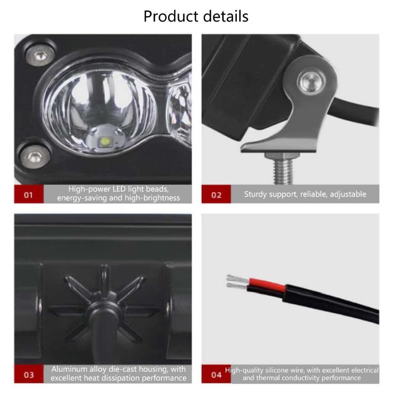 20W Hohe Helligkeit LED Arbeitsleuchte 3 Zoll Auto Scheinwerfer IP67 Wasserdicht Für Autos Motorräder Und Lkw
