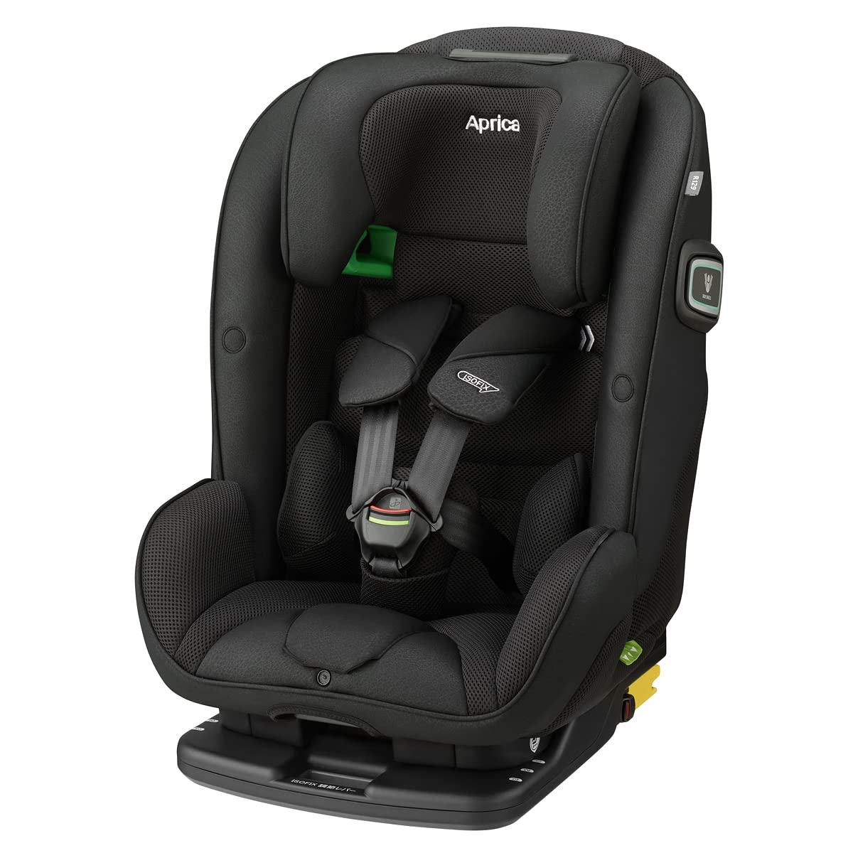 Siège enfant Aprica Junior ISOFIX Fixed Form Fit ISOFIX Safety Plus AB Siège enfant longue durée compatible R129 2167605 & (Météore noir)