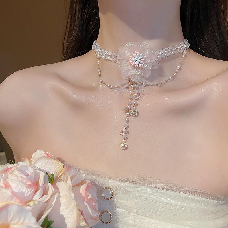 Collana con Perline per Clavicola Resort Bohemien - Accessorio di Moda di Lusso Leggero di Alta Gamma