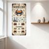 Vintage 'Anatomy of a Crab' Metal Tin Sign, Rustic Weathered Antique Wall Decor with Crab Illustration, Educational Seafood Art