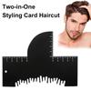 Men Hair Styling Template Barber Haircut Card with Measurement Hairline Enhancement Card Shape Trim Curve Hairline Template