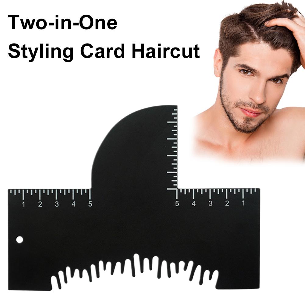 Men Hair Styling Template Barber Haircut Card with Measurement Hairline Enhancement Card Shape Trim Curve Hairline Template