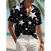 Men's Casual Holiday Outfit Shirt SummerMan Women Short Sleeve Hawaiian Fashion Print Beach Party Tops