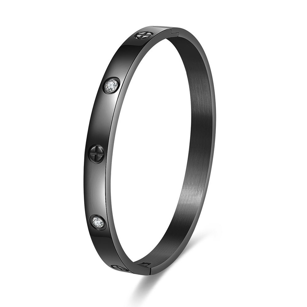 JYL TS Bracelet Diamond Inlaid Bangle-Shines Prosperity & Enhances Elegance