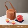 Travel tea set, ceramic teapot, teacup for one person, travel express cup souvenir birthday gift