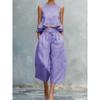DICFY Women's Fashion Casual Summer Spring O-Neck Sleeveless  Pants Suits
