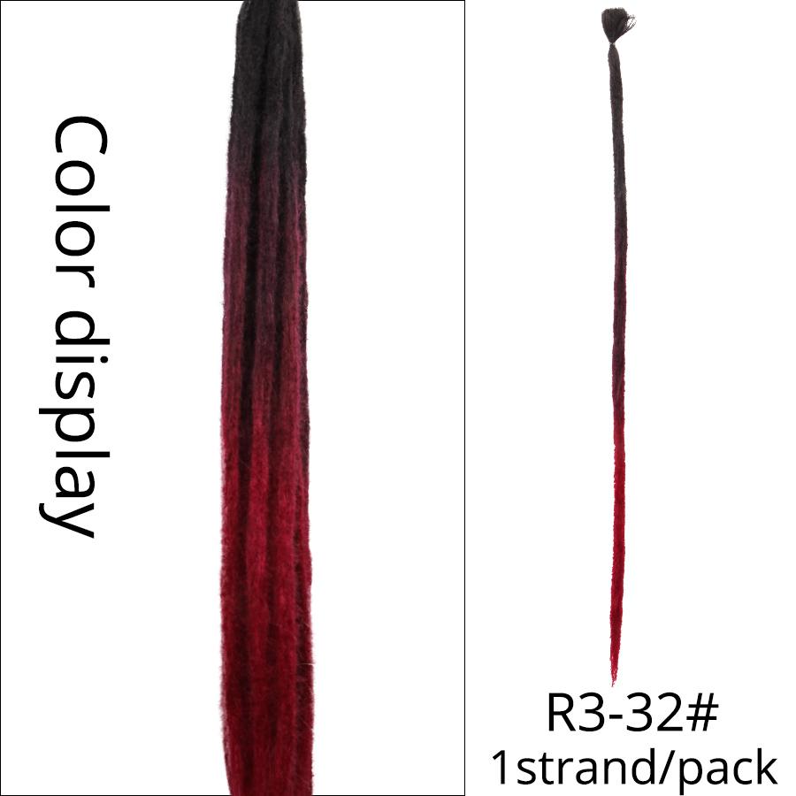 Estensioni Dreadlock fatte a mano al 100% Moda Reggae Capelli 20 pollici Morbidi Dreadlock all'uncinetto Trecce Capelli Ombre Colore 5 Pz / lotto