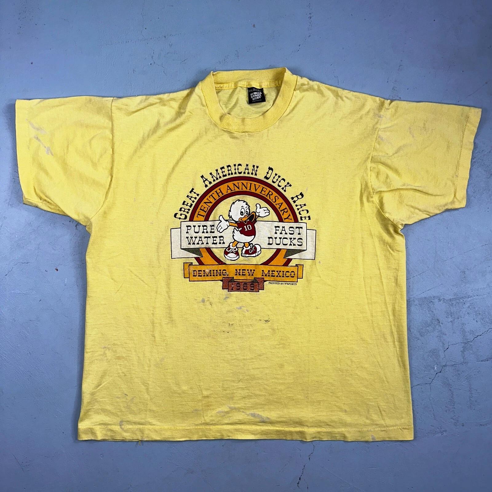 Great American Duck Race VTG T Shirt Deming New Mexico 1989 80s Cute USA L
