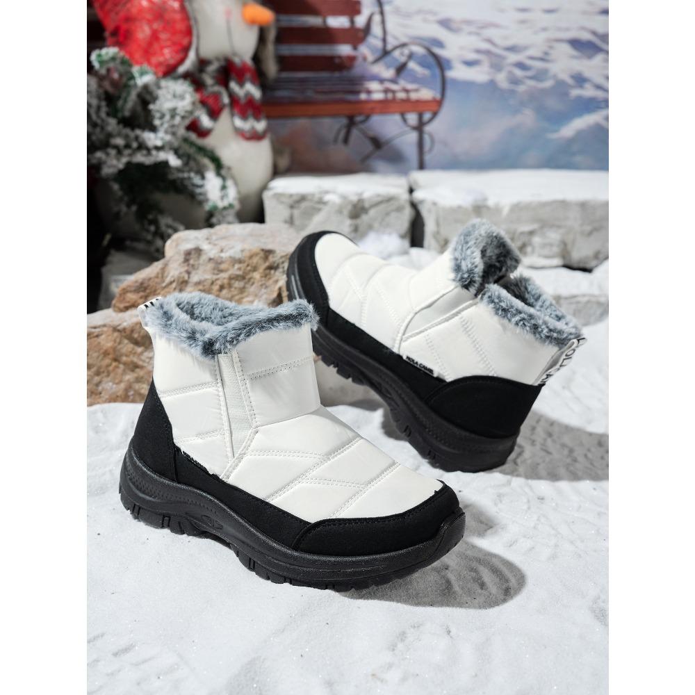 Winter Women Boots Thicken Plush Warm Snow Boots Outdoor Non Slip Hiking Boots Winter High Top Cotton Shoes