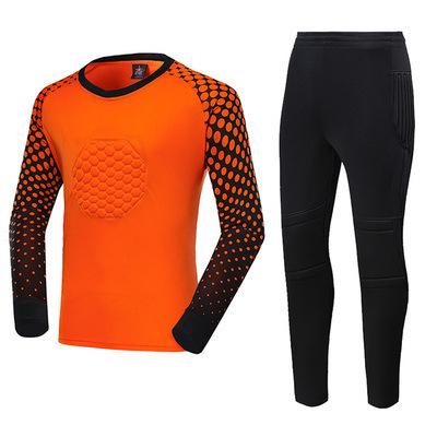 Goalkeeper Jersey, Chest Pads, Elbow Pads, Children's Goalkeeper Jersey, Middle School Students Long-sleeved Training Jersey, Competition Jersey