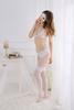 Sexy lingerie set Bra shorts Garter belt Stockings White [HiSexy] 4-piece & T-back & & [Item]