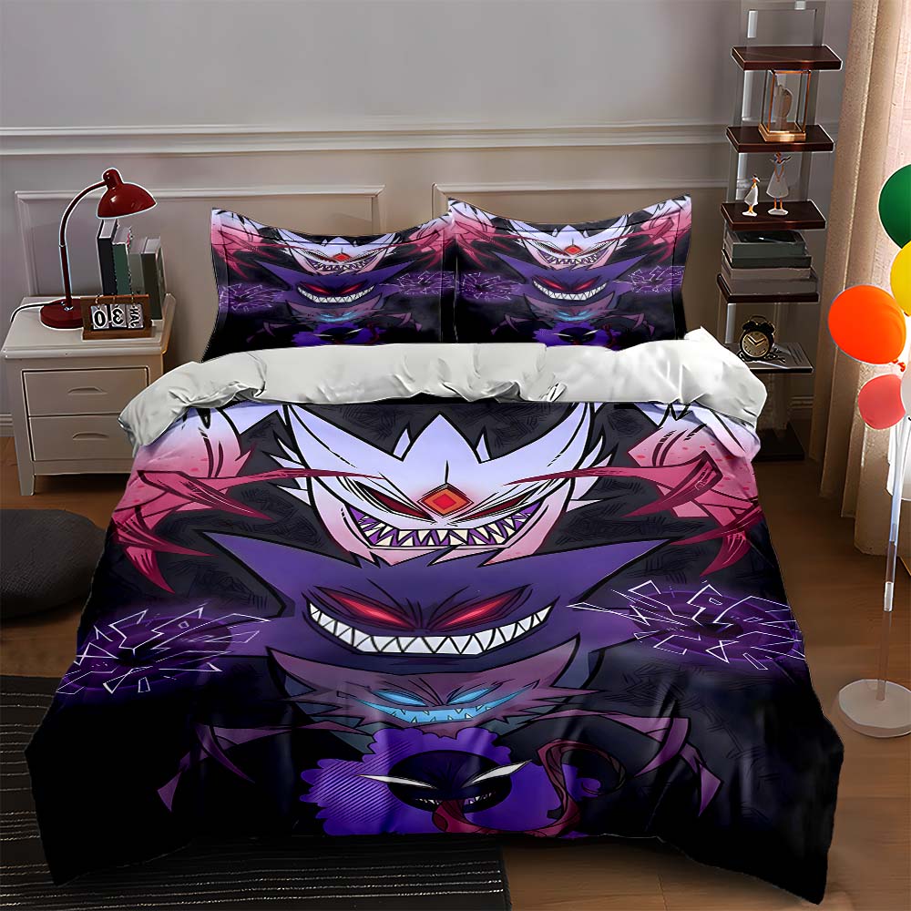 

Sinister purple faces. Bedding Duvet cover sets Duvet covers Pillowcases gifts (1 * Duvet Cover 2 * Pillowcases, without duvet insert) 135x200cm