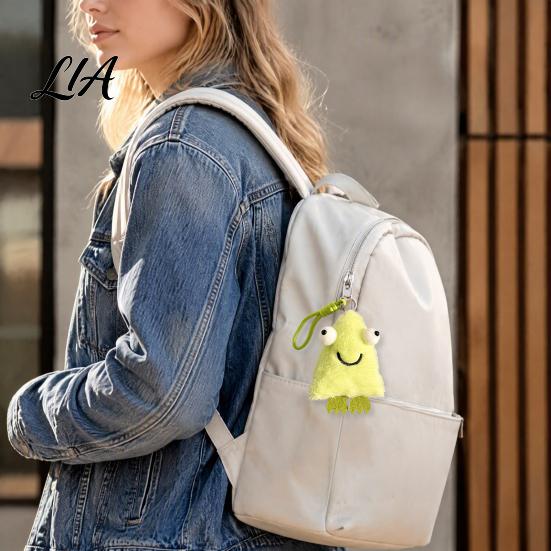 Flauschiges Cartoon-Hängeornament Niedlicher Tier-Plüsch-Schlüsselanhänger mit großen Augen, Dreieckiges Monster-Anhänger für Plüsch-Schlüsselanhänger Kinderrucksack, Weicher Taschenanhänger,