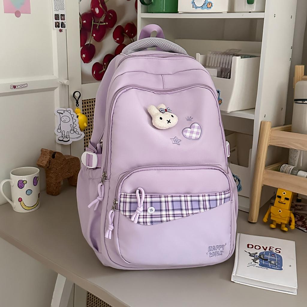 Schoolbag cloud feeling clear blue soft cute rabbit backpack student party healing feeling campus class holiday travel sweet bag