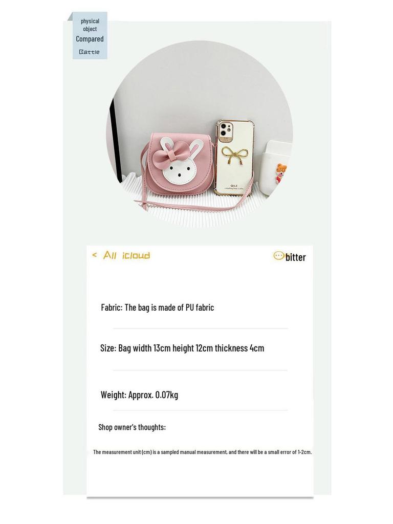 Korean Stylish Mickey Bow Crossbody Bag for Women & Kids - 2025 Autumn/Winter Collection