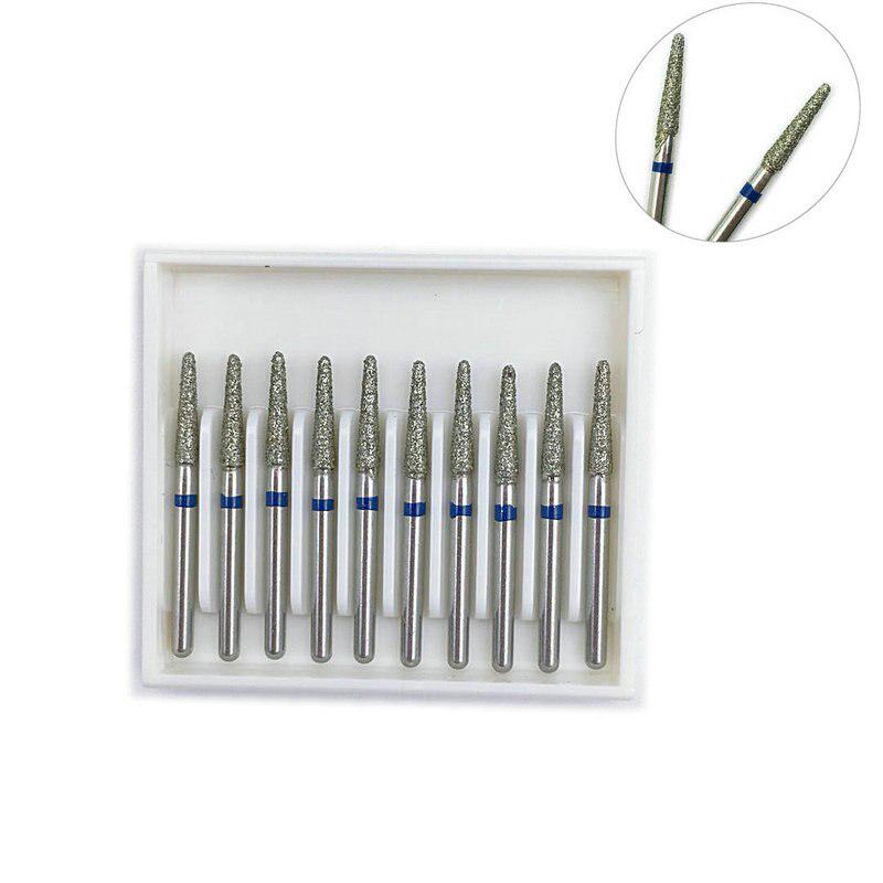 10 stk Dental Diamond Bur Drill Medium Polering Utjevning For Tannbleking Tannpolering Dentista Tools TR-23