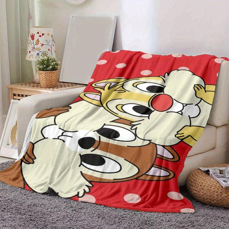 1pc Chip and Dale Printing Blanket - Soft, All-Season Throw for Living Room, Bedroom,Personalized Gift with Adorable Cartoon Design