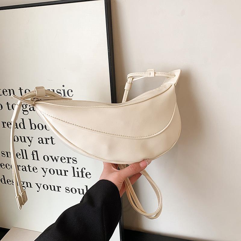

Bag Korean high-end versatile bucket bag autumn and winter 2024 new niche design retro shoulder messenger bag women білий