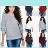 Soft And Cozy Women's Long Sleeve Baggy Pullover Top Knitted Oversized Sweater Jumper