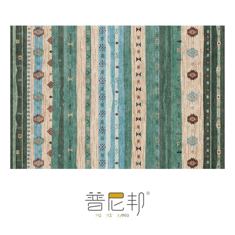 American Moroccan Bedroom Decor Bedside Carpet Washable Carpets for Living Room Nordic Ethnic Lounge Rug Soft Non-slip Floor Mat