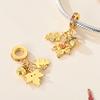 Copper Golden Autumn Series Charms Maple Leaves Pendants Pumpkin Beads Fit Original Bracelet Diy Jewelry Gift