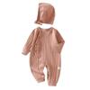 25 Vår- och Höst Baby Bomullspysjamas: Helårs-, Benlös, Långärmad, Sidöppnande Onesie