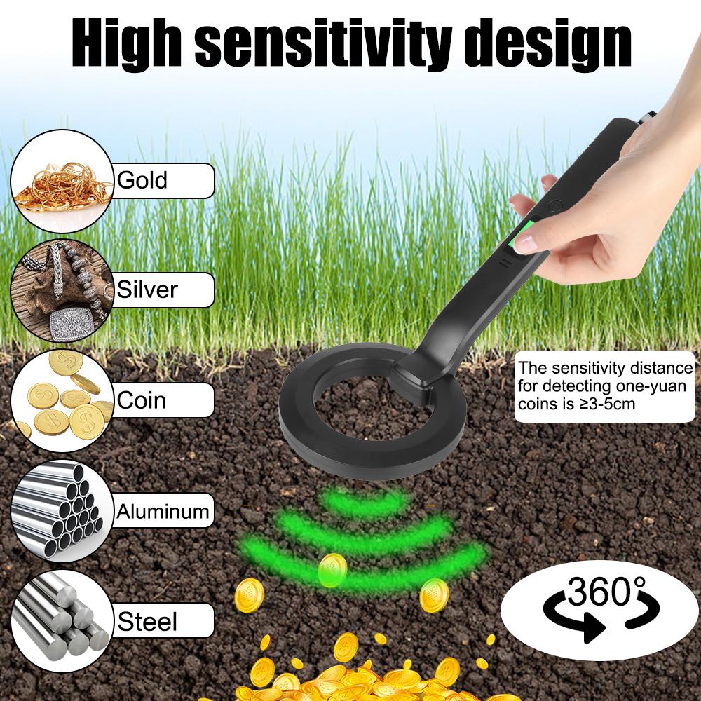 360 ° Scanning Metal Detector Multi-purpose Metal Detector Portable High Sensitivity Waterproof With Audio And Vibration Alarms