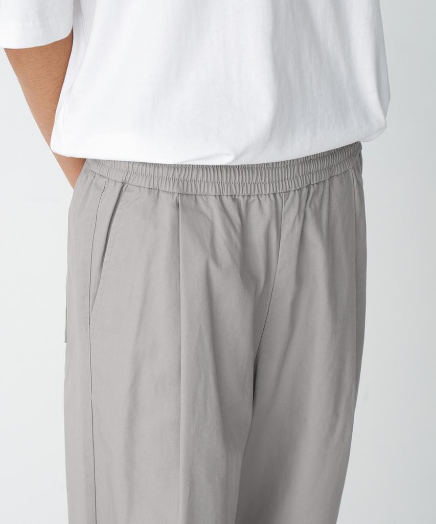 MUSINSA STANDARD Cotton Loose Tapered Elastic Waist Pants [Light Warm Grey]