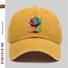 pc pcs Unisex Vintage Washed Trucker Hat with Floral  Ink Splatter Print Adjustable Buckle Strap Lightweight Baseball Cap S