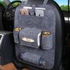 1pc Universal Car Back Seat Storage Bag Organizer Trunk Elastic Felt Storage Bag 6 Pockets Organizer Hanging Car Accessories