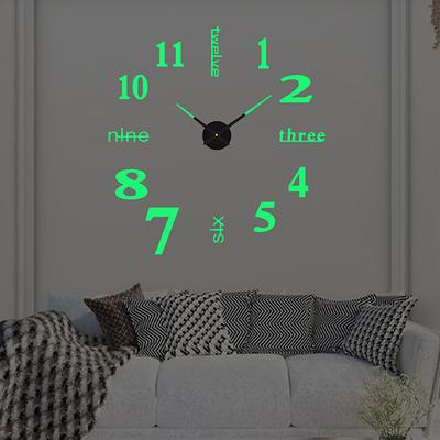 1Pz Orologio da Parete 3D Adesivi da Parete a Specchio Orologi da Parete Creativi Fai da Te Design Moderno Orologio Silenzioso al Quarzo con Lancette Decorazione per la Casa