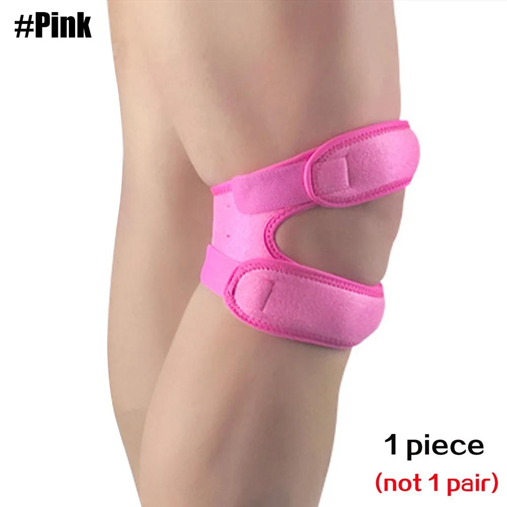 Tcare 1 Pcs Sports Kneepad Double Patellar Knee Patella Tendon Support Strap Brace Pad Protector Open Knee Wrap Band Fitness Men