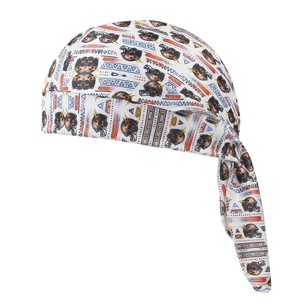Fashion Accessory Paisley Print Hijab Caps Quick Dry Adjustable Pirate Hat Elastic Breathable Bandana Hat Outdoor Activities