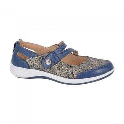 Womens/Ladies Sparkle Action Leather Touch Fastening Bar Shoes
