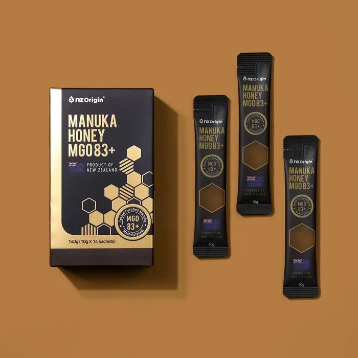 

Мед Манука MGO 83+ (14 пакетів) X 3 банки