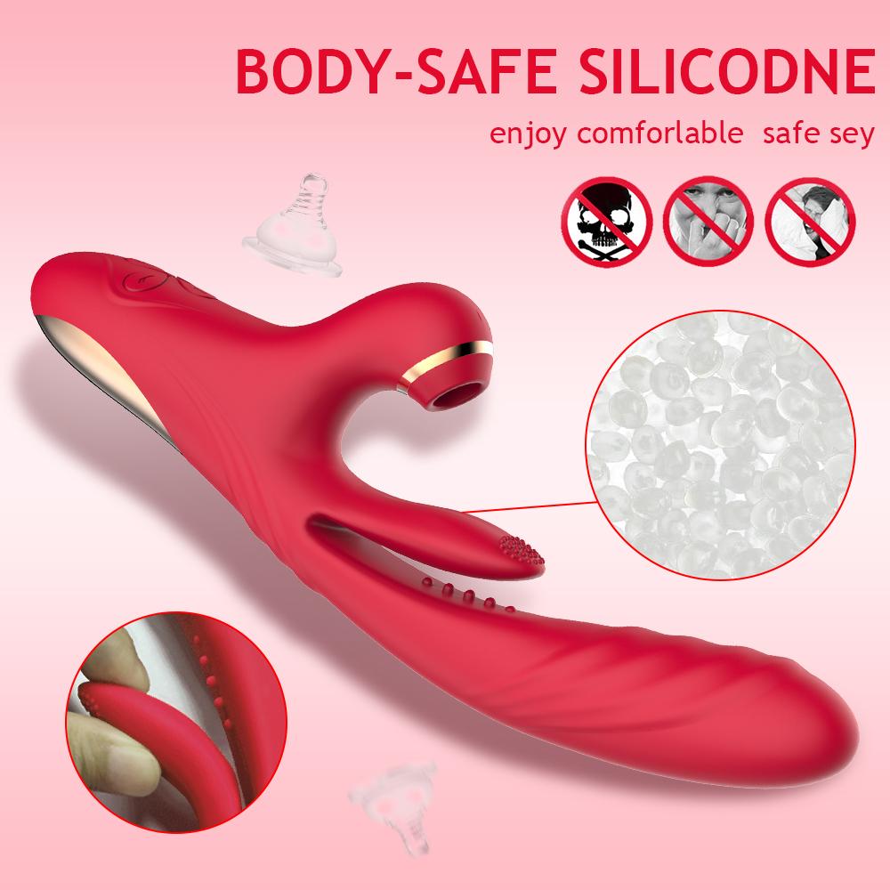 3IN1 Sucking Vibrator Telescopic Dildo Sex Toys for Women G spot Tongue Licking Clit Massager Stimulator Adult Sex Toy 18